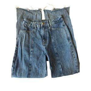 Pretty Little Thing Front Seam Wide‎ Leg Jeans Sz 4